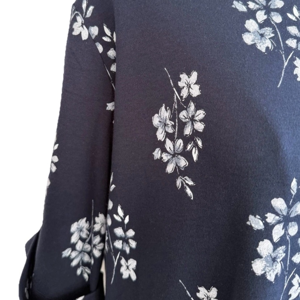 Style&Co. Women’s Short Sleeve Navy & Light Blue Floral Top, Plus Size 3X, NWT - Picture 10 of 12